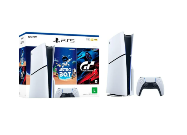 Combo PS5 Slim Físico 2 Jogos + Controle adicional + Base Cooler - Image 3